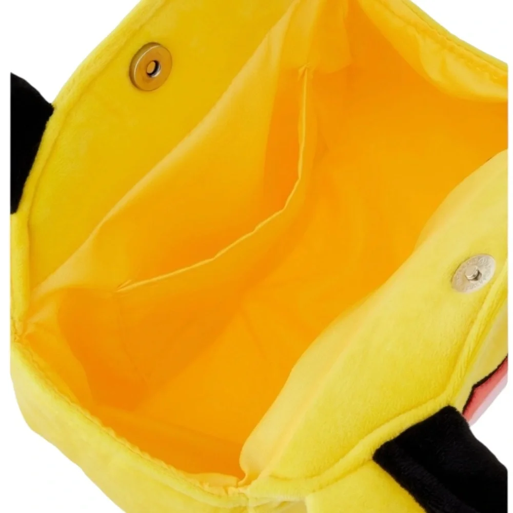 Pokeman Pikachu Plush Tote Bag Easter Yellow Winking Face